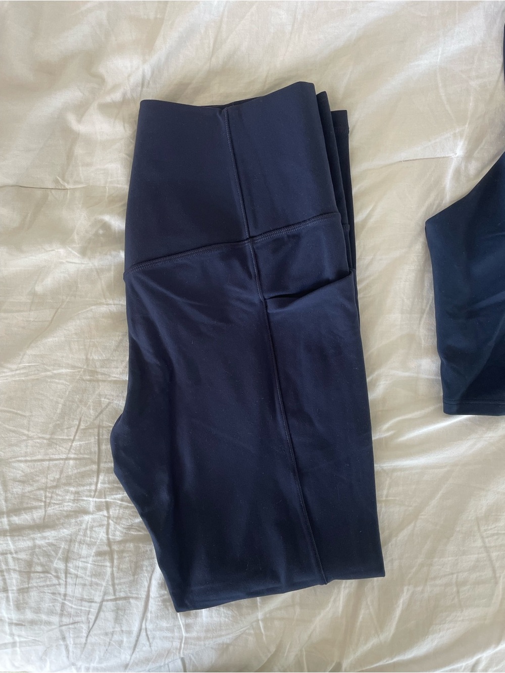 Athleta Navy Salutation Stash Tight Leggings